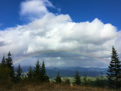 Rainbow over Towns to Teanaway