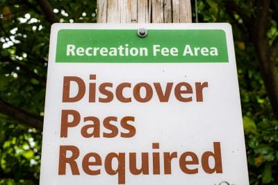Discover Pass Required Sign