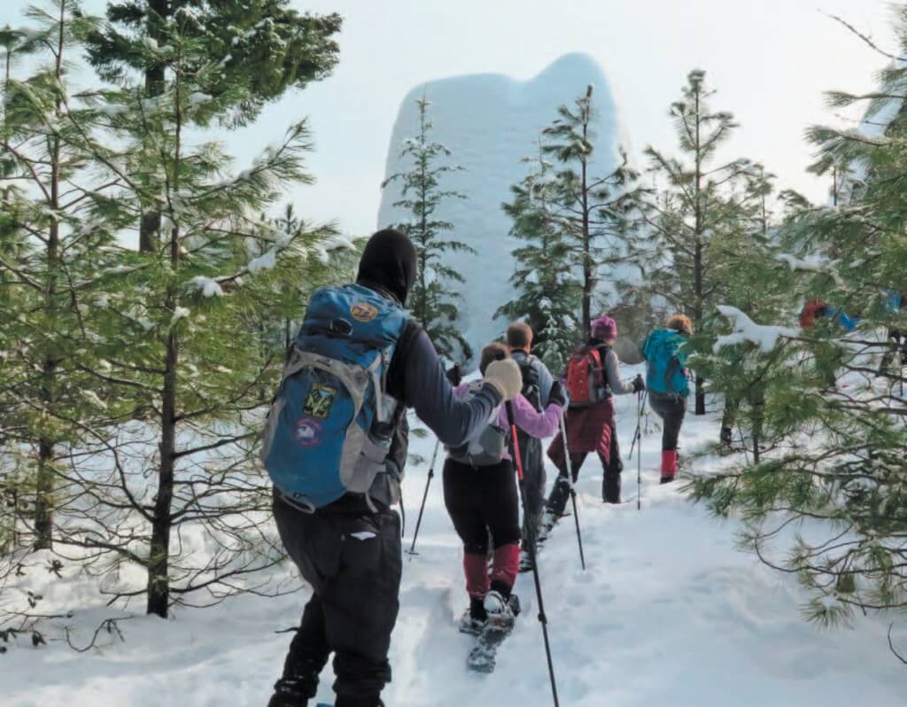 People cross-country skiing in Crystal Springs.