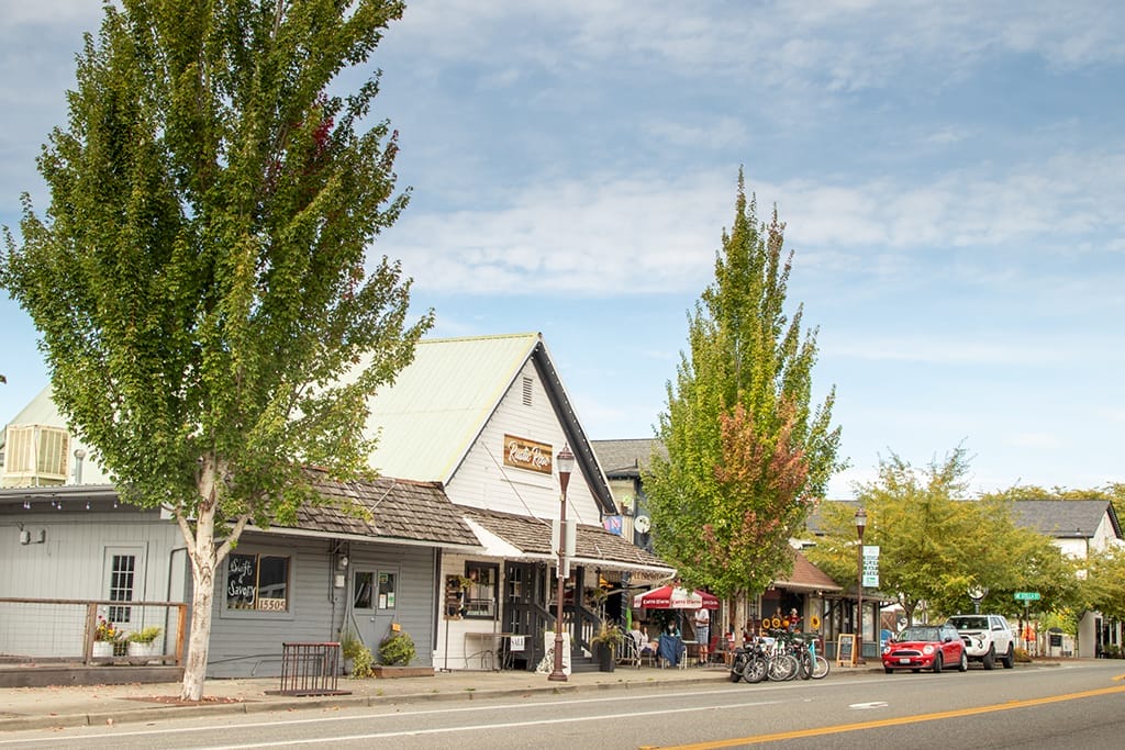 View of Main Street in Duvall, WA