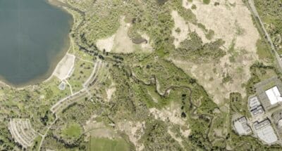 Aerial view of Lake Sammamish State Park in 2023